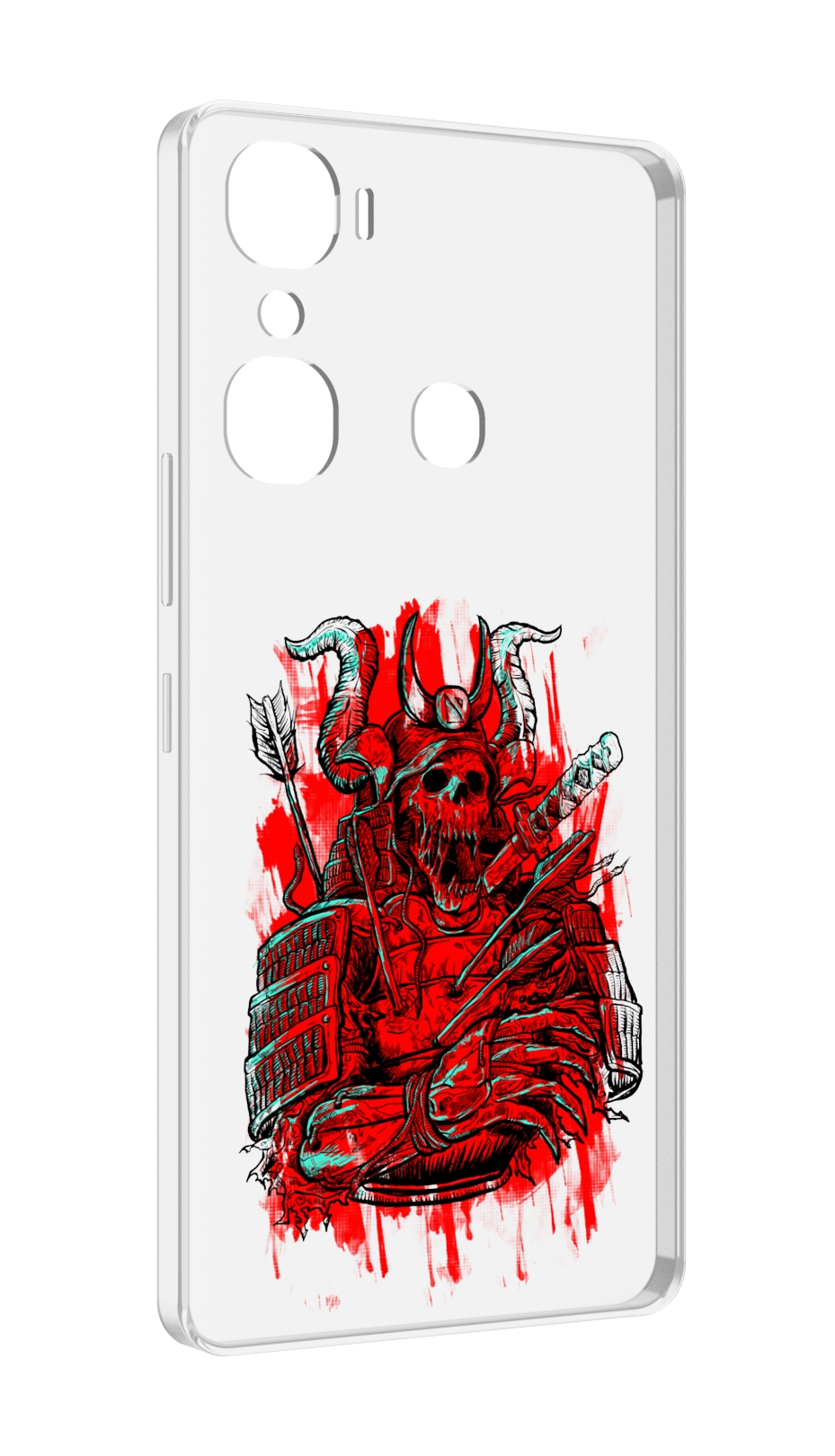 

Чехол MyPads красный скелет воин для Infinix Hot 12 Pro, Прозрачный, Tocco