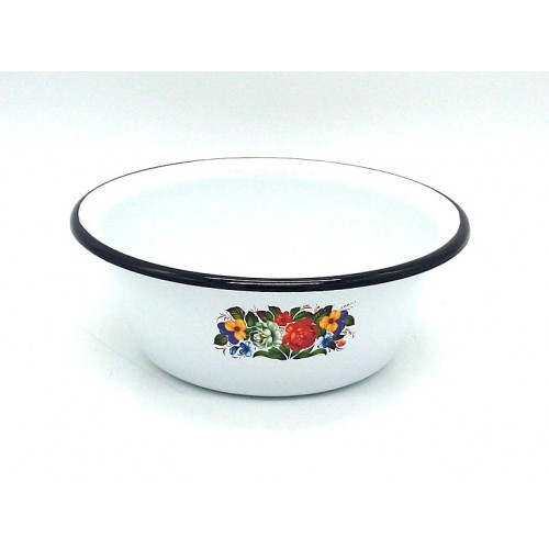 Миска 1,5 л Лысьвенские эмали С-0308/4 Татьяна белый