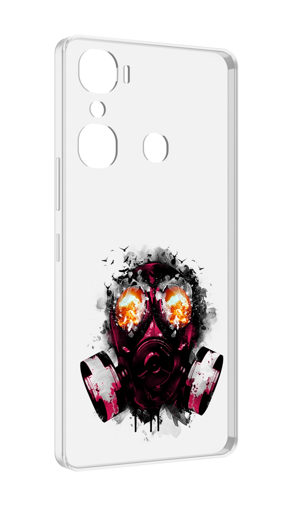 

Чехол MyPads красный противогаз для Infinix Hot 12 Pro, Прозрачный, Tocco