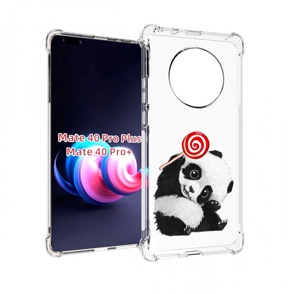 

Чехол MyPads панда с леденцом для Huawei Mate 40 Pro+ Plus, Прозрачный, Tocco