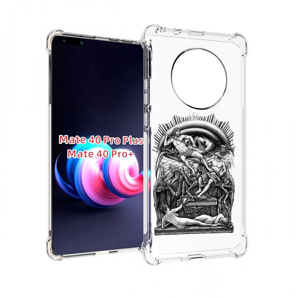 Чехол MyPads оракул черно белый для Huawei Mate 40 Pro+ Plus