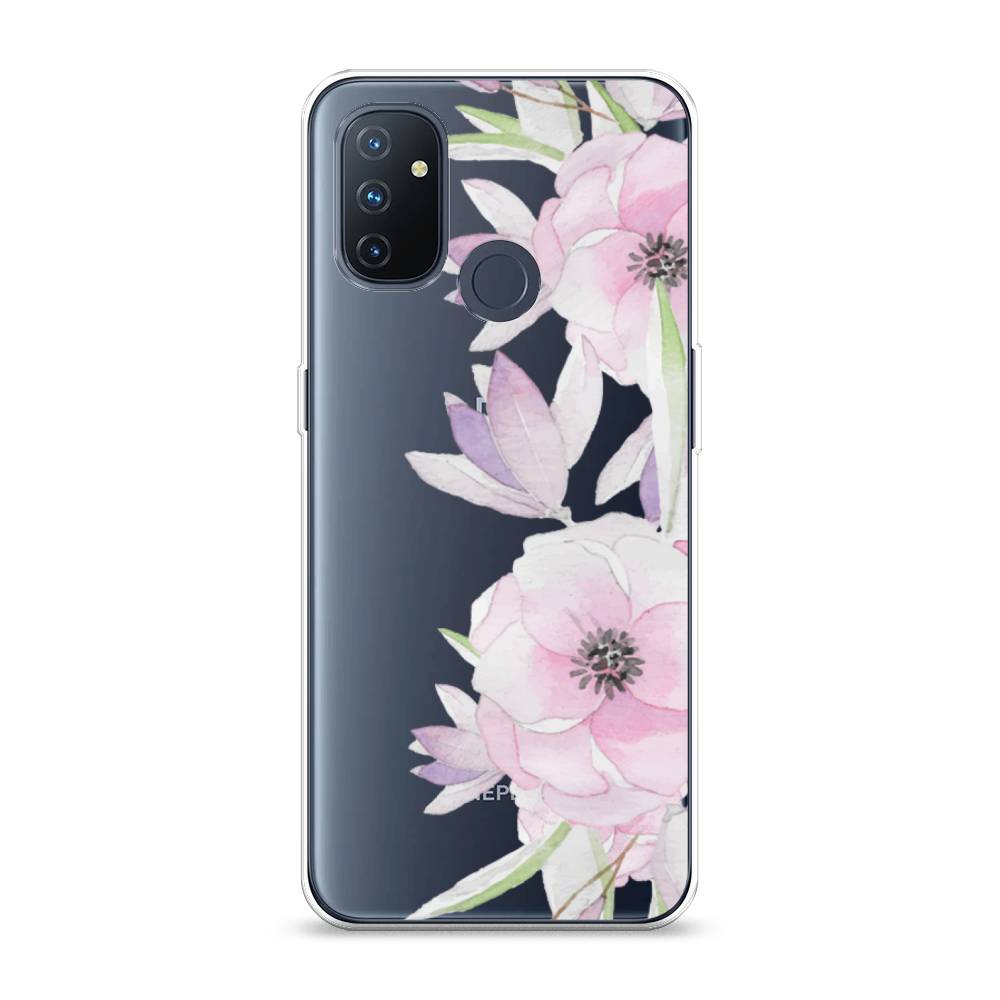 

Чехол Awog на OnePlus Nord N100 / ВанПлас Nord N100 "Нежные анемоны", Розовый;черный;фиолетовый, 152450-8