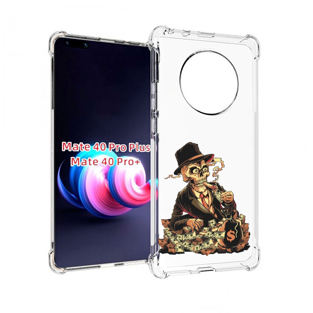 

Чехол MyPads нарисованный череп с сигаретой для Huawei Mate 40 Pro+ Plus, Прозрачный, Tocco