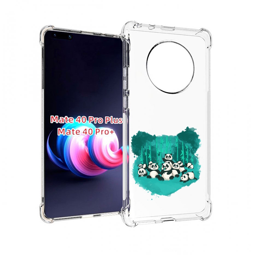 

Чехол MyPads нарисованные панды для Huawei Mate 40 Pro+ Plus, Прозрачный, Tocco