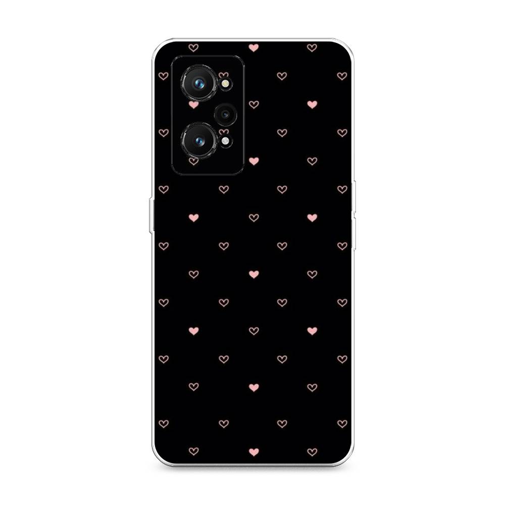 

Чехол Awog на Realme GT Neo 3T "Черный фон и сердечки", Разноцветный, 2510750-3