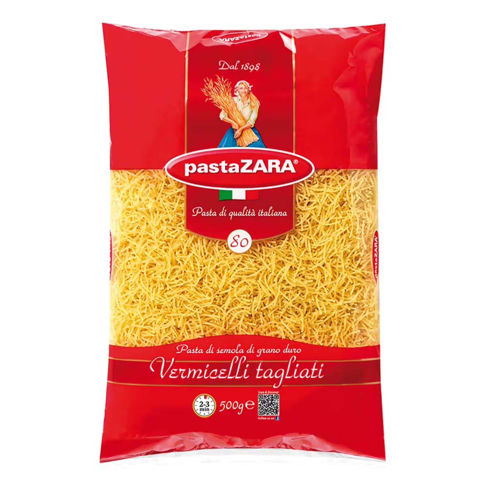 

Макаронные изделия Pasta Zara Вермишель № 80 500 г