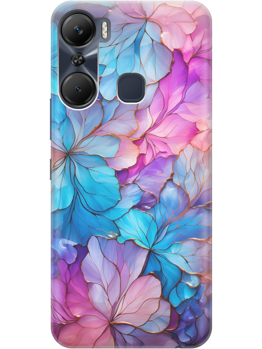 

Силиконовый чехол на Infinix Hot 12 Pro с рисунком "Цветочный витраж", Голубой;розовый, 20000544