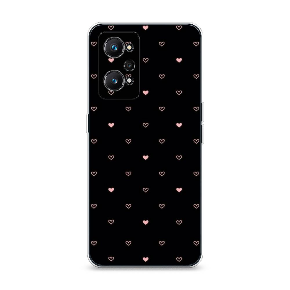 

Чехол Awog на Realme GT Neo 2 "Черный фон и сердечки", Разноцветный, 257750-3