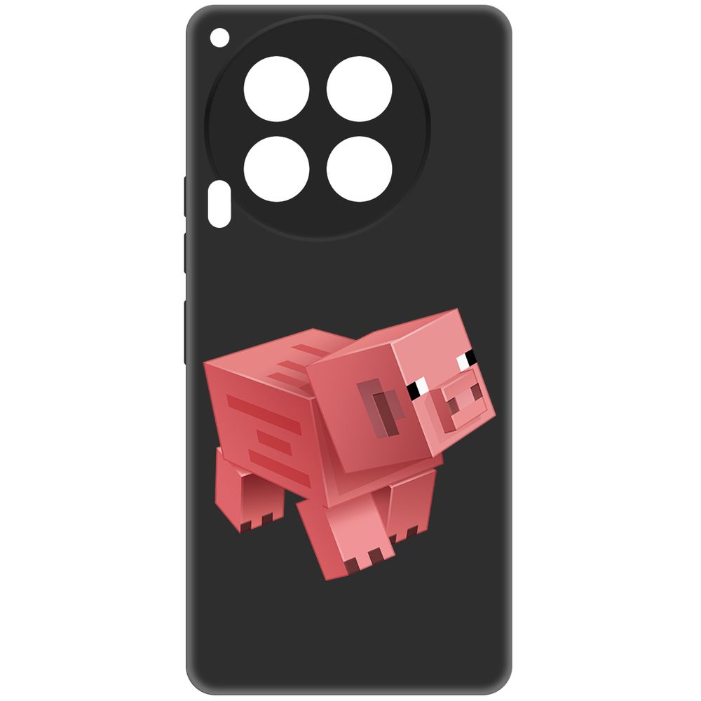 

Чехол-накладка Krutoff Soft Case Minecraft-Свинка для TECNO Camon 30 5G черный