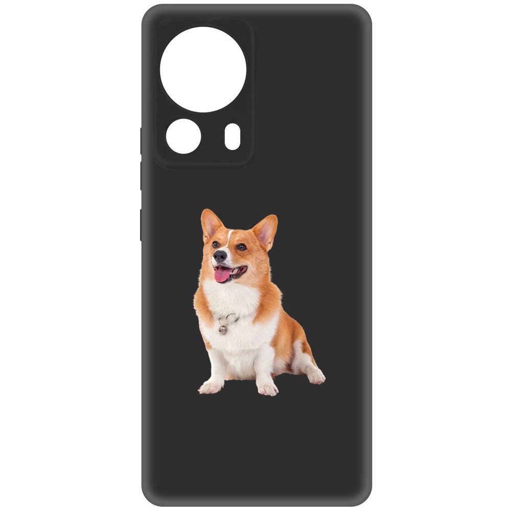 

Чехол-накладка Krutoff Soft Case Корги для Xiaomi 13 Lite черный