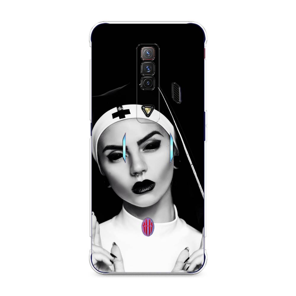 

Чехол Awog на ZTE Nubia Red Magic 7 / ЗТЕ Нубиа Ред Мэджик 7 "Черная монашка", Разноцветный, 135950-9