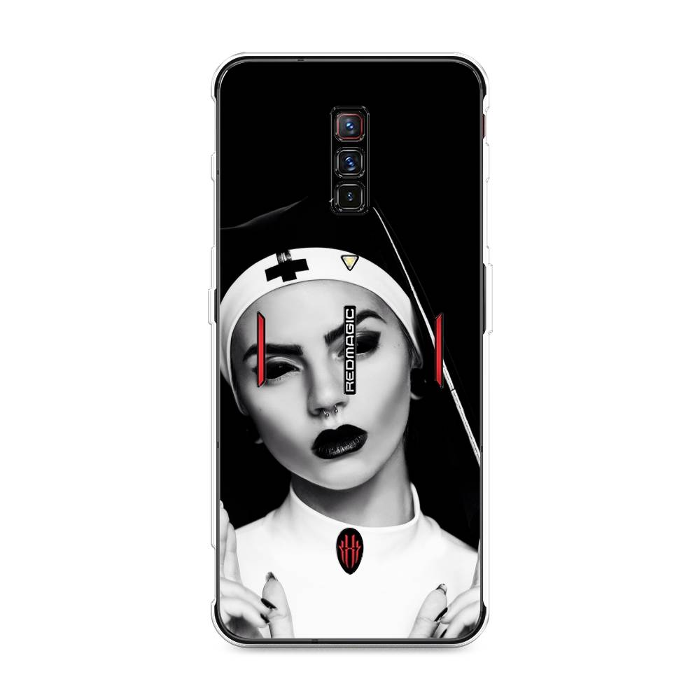 

Чехол Awog на ZTE Nubia Red Magic 6 / ЗТЕ Нубиа Ред Мэджик 6 "Черная монашка", Разноцветный, 135150-9