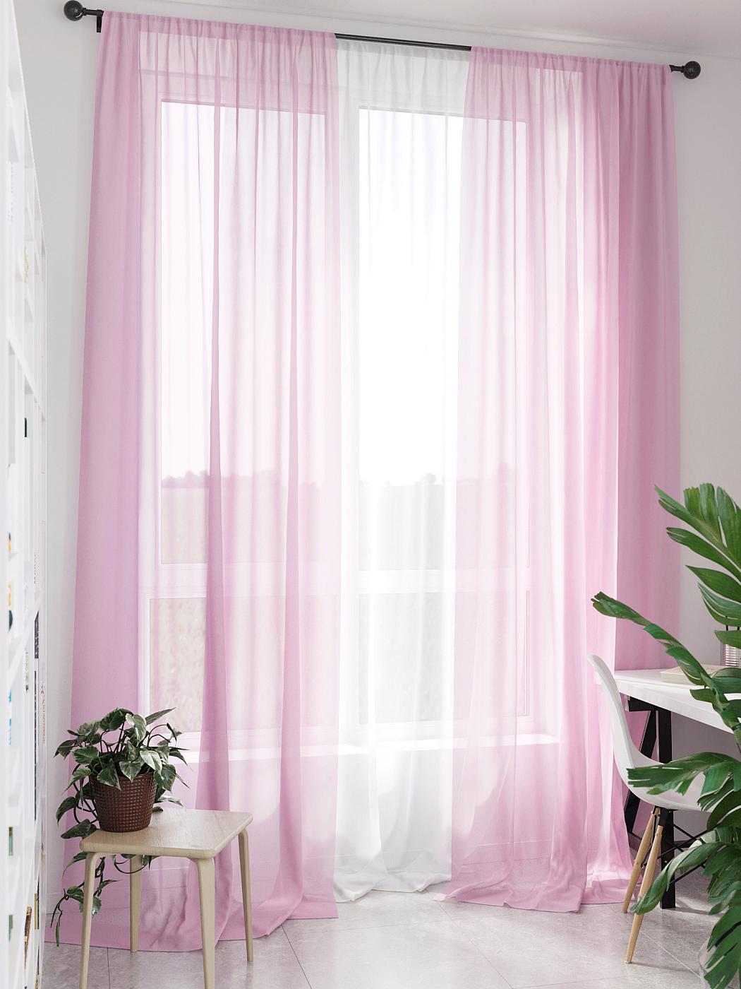 

Комплекты штор AT HOME Мирела (розовый) высота 280 см, ширина 150 см, Белый, 206967-280