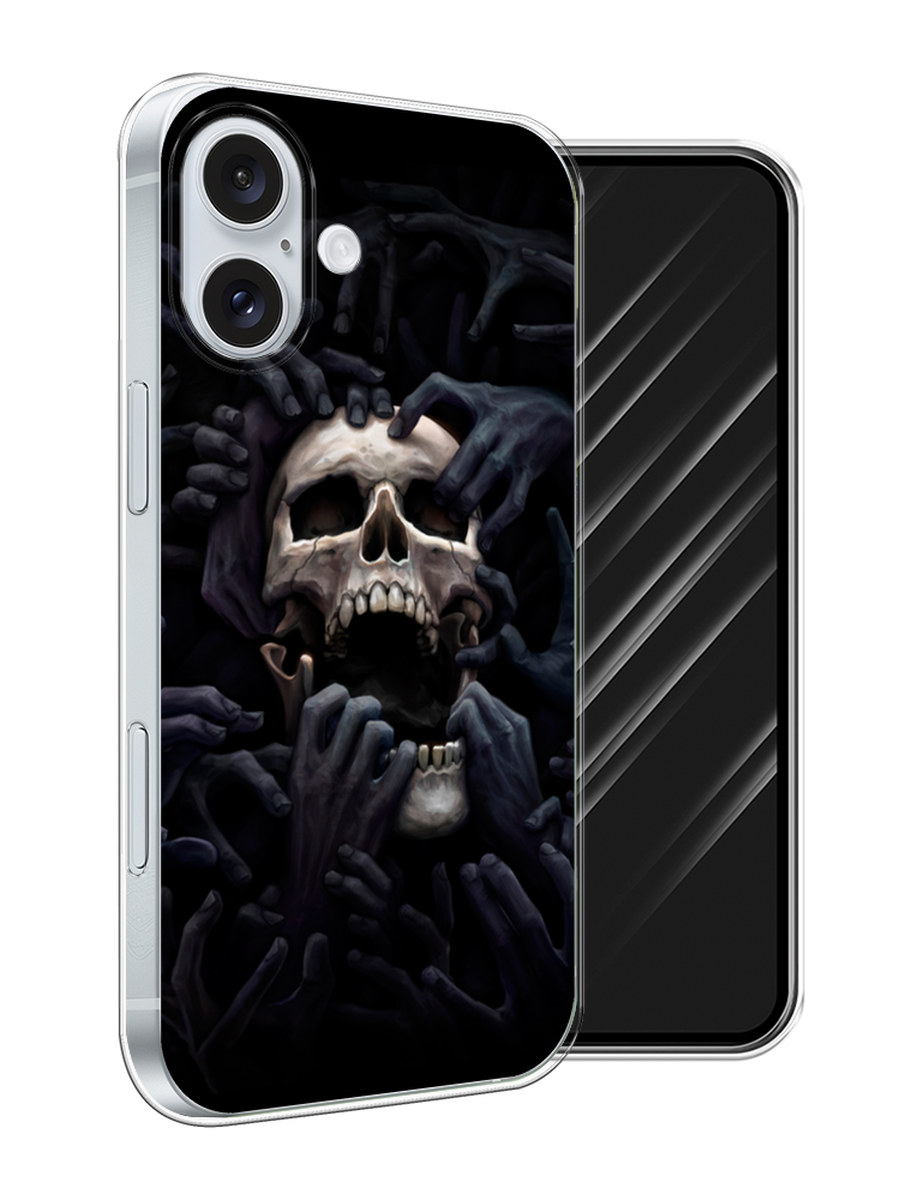 

Чехол Awog на Apple iPhone 16 Plus "Череп 29", Черный;серый, 16150-1