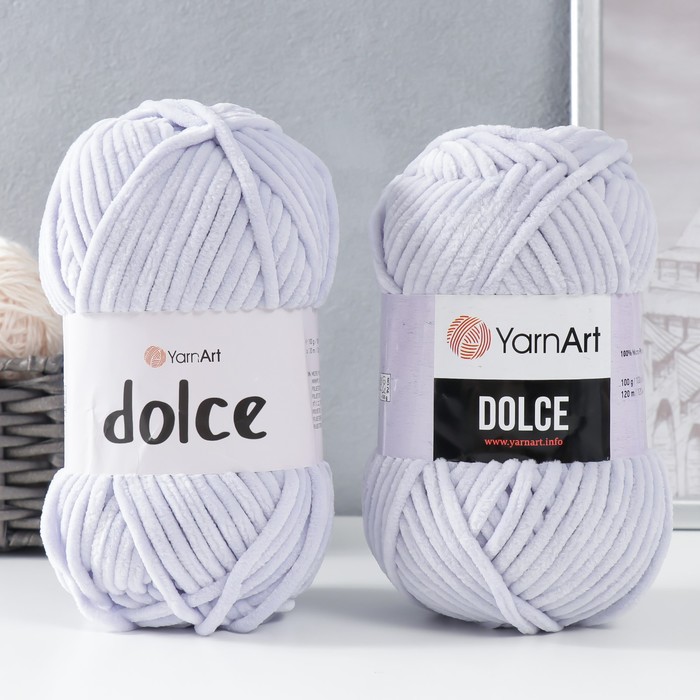

Пряжа "Dolce" 100% микрополиэстер 120м/100гр (776 бл. сирень), Фиолетовый