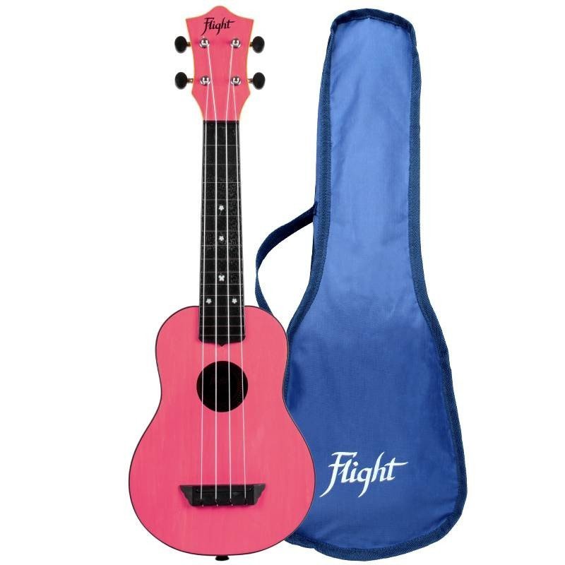

Flight Tus 35 Pk - укулеле Travel, сопрано, розовый, пластик