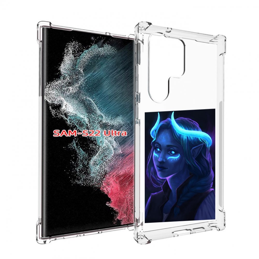 

Чехол MyPads девушка синяя ледяная женский для Samsung Galaxy S23 Ultra, Прозрачный, Tocco