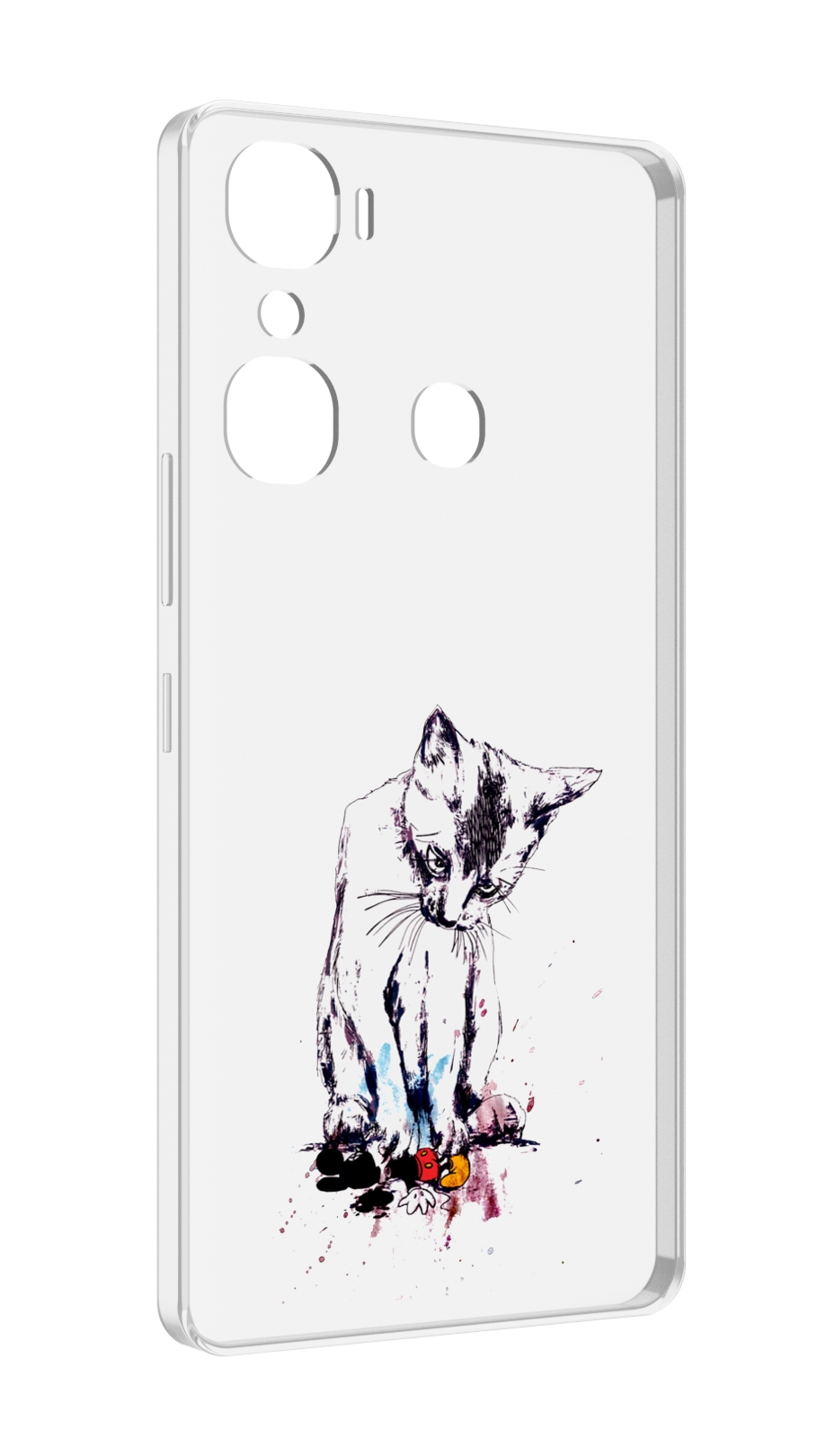 

Чехол MyPads кот и микки для Infinix Hot 12 Pro, Прозрачный, Tocco