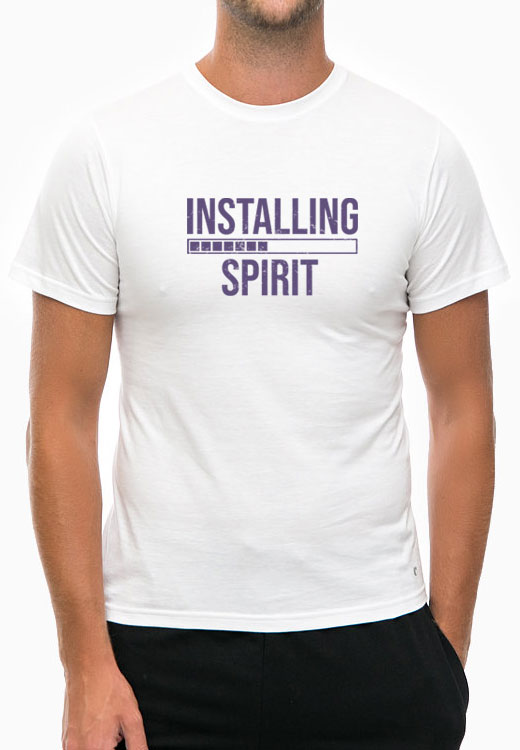 

Футболка унисекс NoBrand Installing Spirit Slogan белая M, Белый, Installing Spirit Slogan White