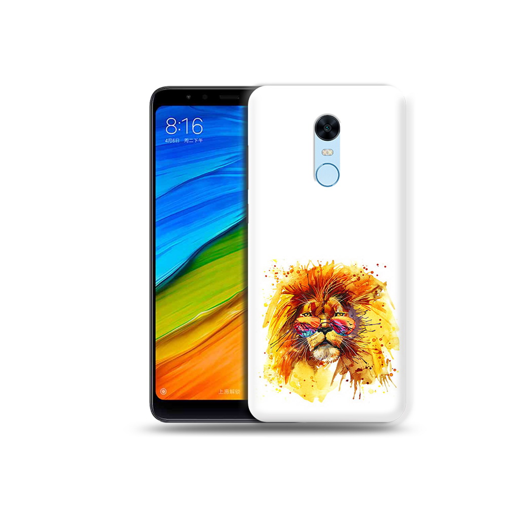 

Чехол MyPads Tocco для Xiaomi Redmi 5 Plus лев в очках (PT94743.327.436), Прозрачный, Tocco