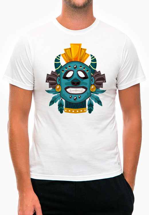 

Футболка унисекс NoBrand Indian Green Mask белая XXXL, Белый, Indian Green Mask