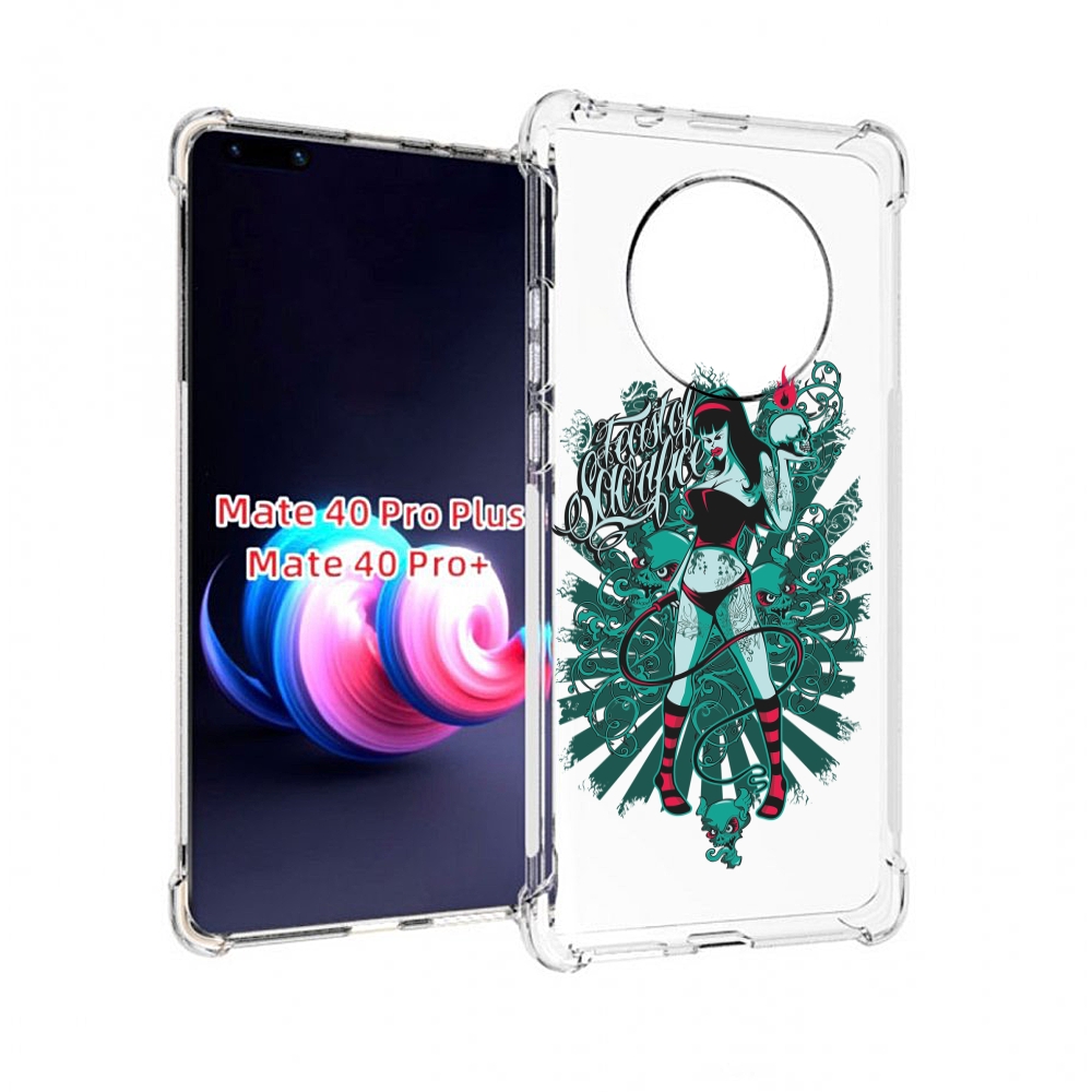 

Чехол MyPads нарисованная девушка в татуировках для Huawei Mate 40 Pro+ Plus, Прозрачный, Tocco