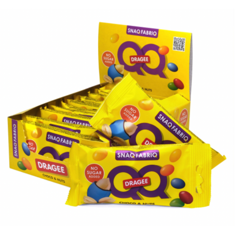 

Шоколадные конфеты Snaq Fabriq QQ Dragee Choco&Nuts драже с арахисом, 40 шт х 40 г