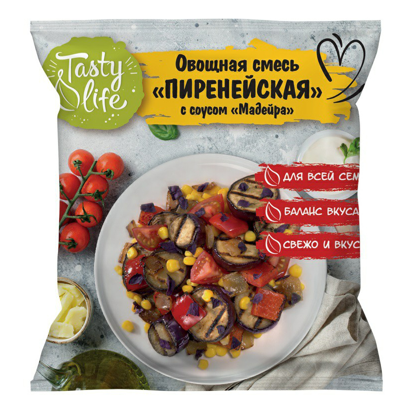 

Овощная смесь Tasty Life Пиренейская с соусом Мадейра резаная замороженная 400 г