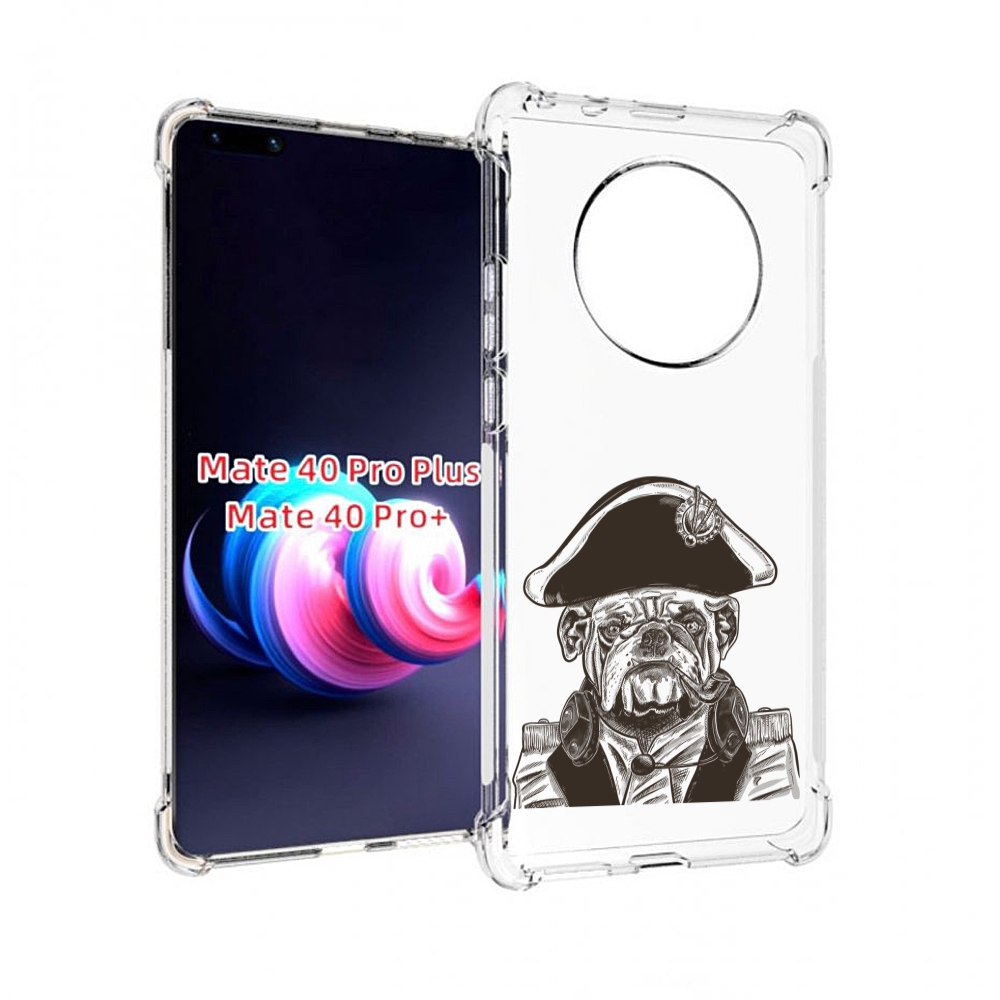 

Чехол MyPads мопс генерал для Huawei Mate 40 Pro+ Plus, Прозрачный, Tocco