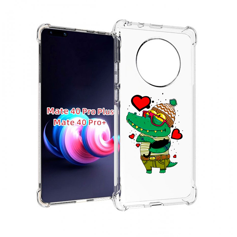 

Чехол MyPads Влюбленный крокодил для Huawei Mate 40 Pro+ Plus, Прозрачный, Tocco
