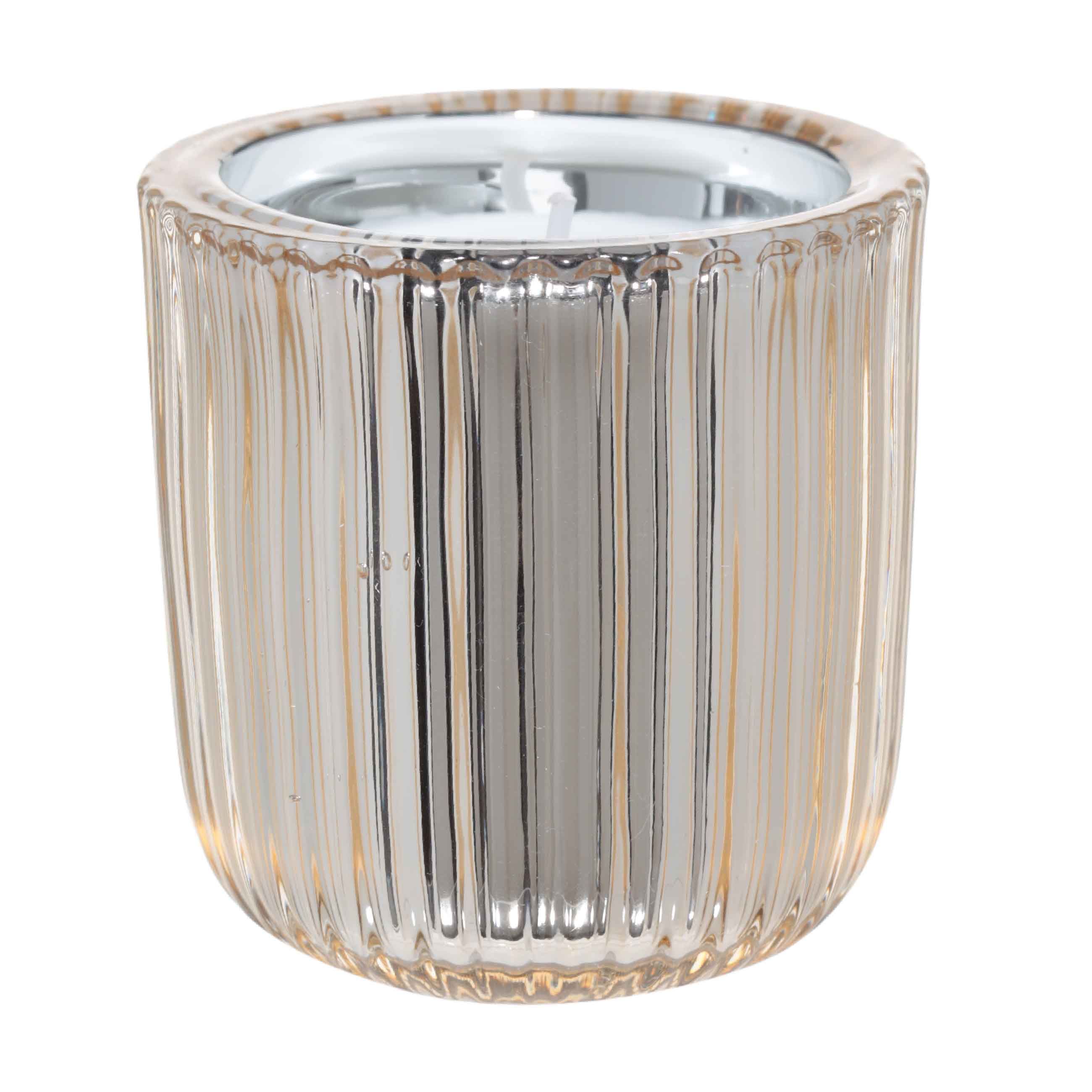 Свеча ароматическая, 8 см, в подсвечнике, золотистая, Vanilla Bean, Frosty sparks