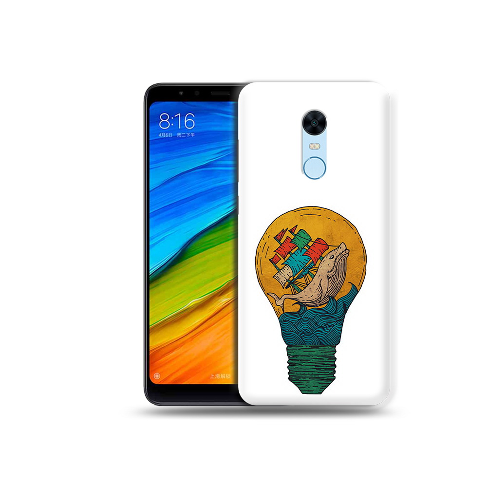 Чехол MyPads Tocco для Xiaomi Redmi 5 Plus кит в лампочке с парусами (PT94743.327.387)