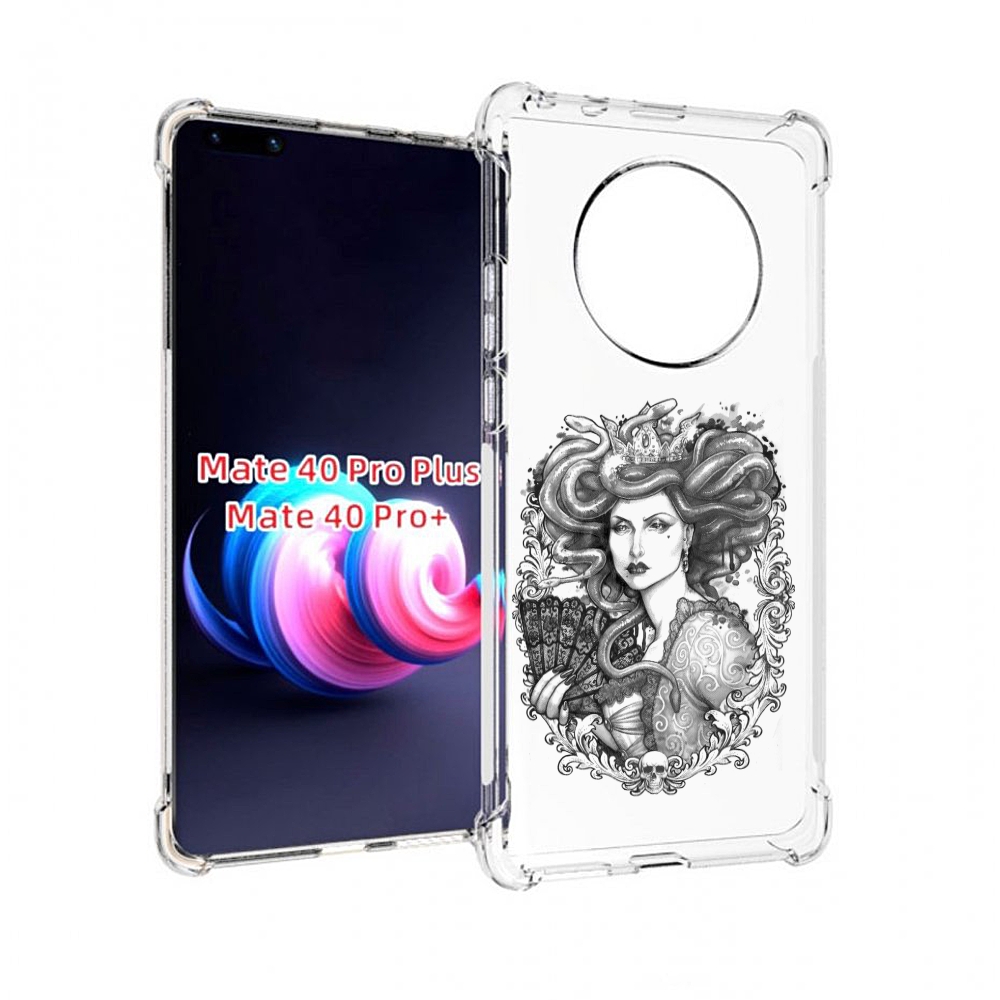 

Чехол MyPads медуза черно белый для Huawei Mate 40 Pro+ Plus, Прозрачный, Tocco