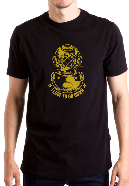 

Футболка унисекс NoBrand I Love Go Down черная XL, Черный, I Love Go Down