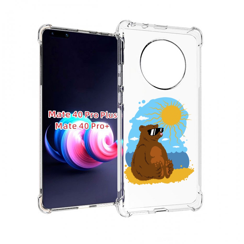 

Чехол MyPads медведь на чиле для Huawei Mate 40 Pro+ Plus, Прозрачный, Tocco