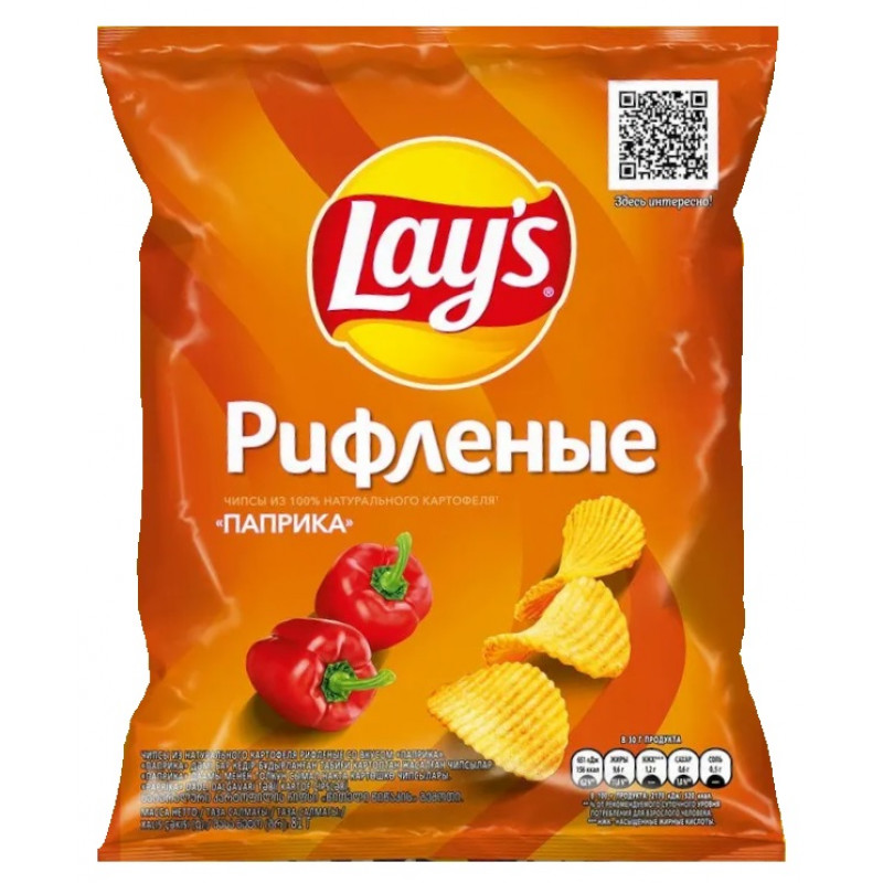 

Чипсы картофельные Lay's паприка рифленые 70 г