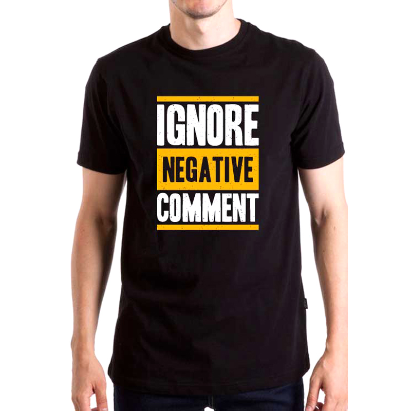 

Футболка унисекс NoBrand Ignore Negative Comment черная XXXXL, Черный, Ignore Negative Comment