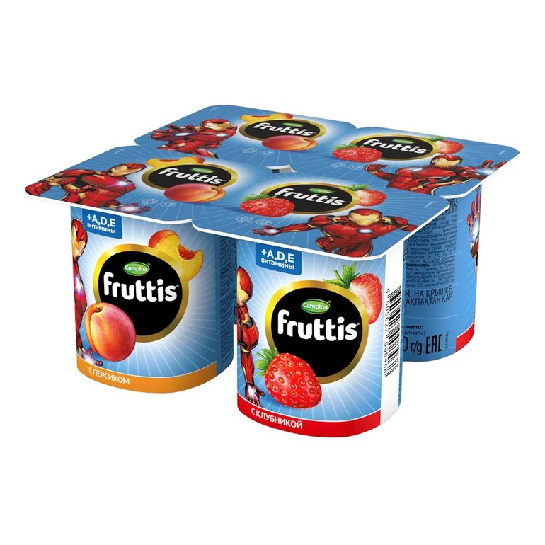 Йогуртный продукт fruttis kids клубника 2,5% 110 г