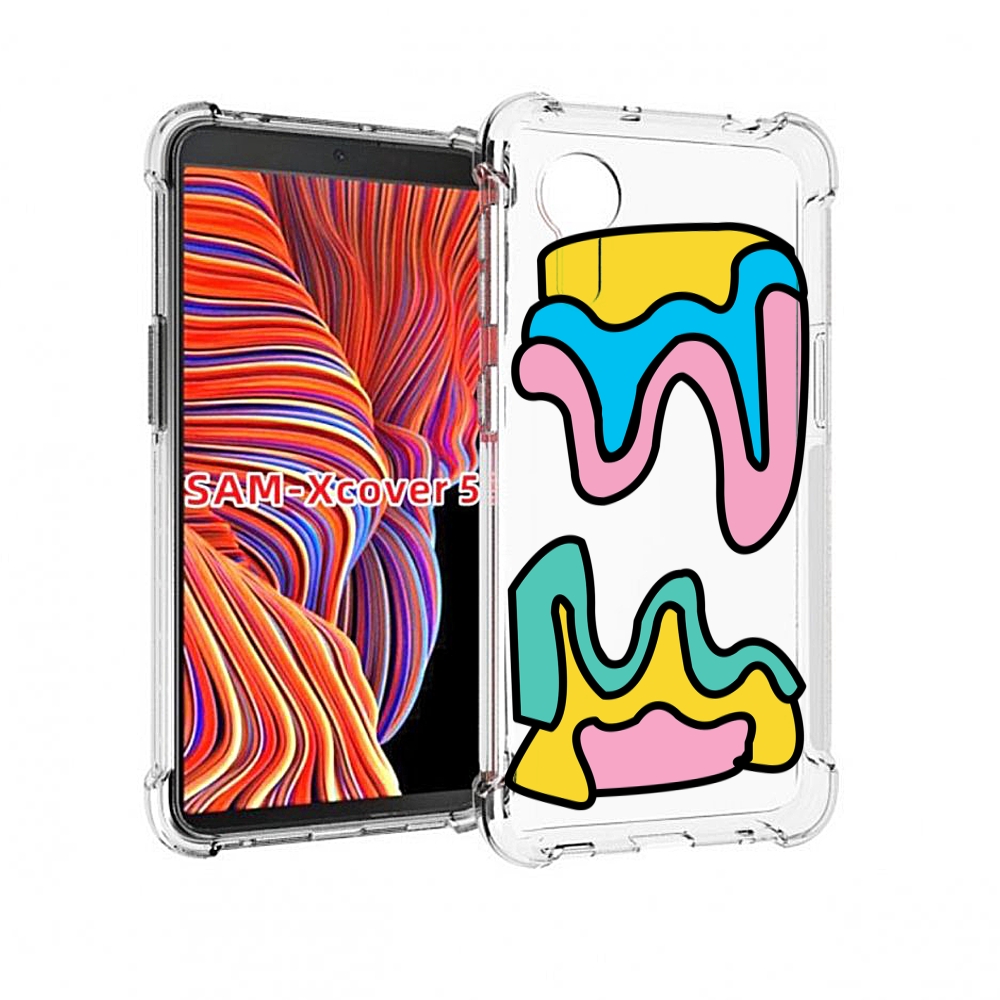 

Чехол MyPads вытекающая-абстракция для Samsung Galaxy Xcover 5, Прозрачный, Tocco
