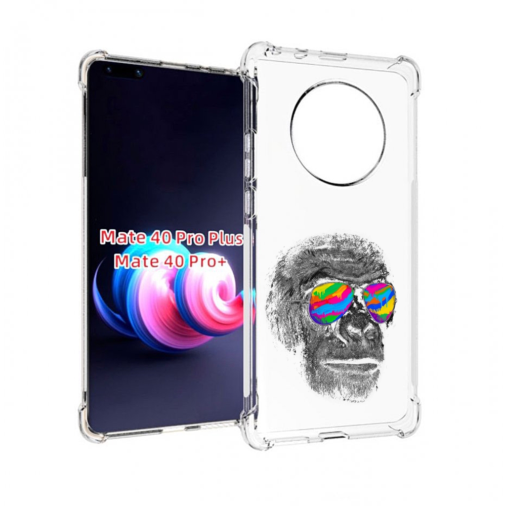 

Чехол MyPads крутая обезьяна в очках для Huawei Mate 40 Pro+ Plus, Прозрачный, Tocco