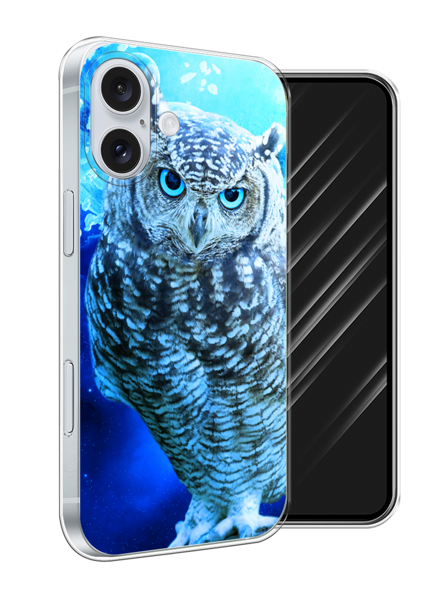 

Чехол Awog на Apple iPhone 16 Plus "Сова арт 7", Синий;голубой, 16150-1