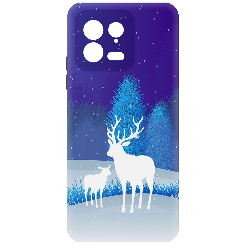Чехол-накладка Krutoff Soft Case Олень для Xiaomi 13 черный