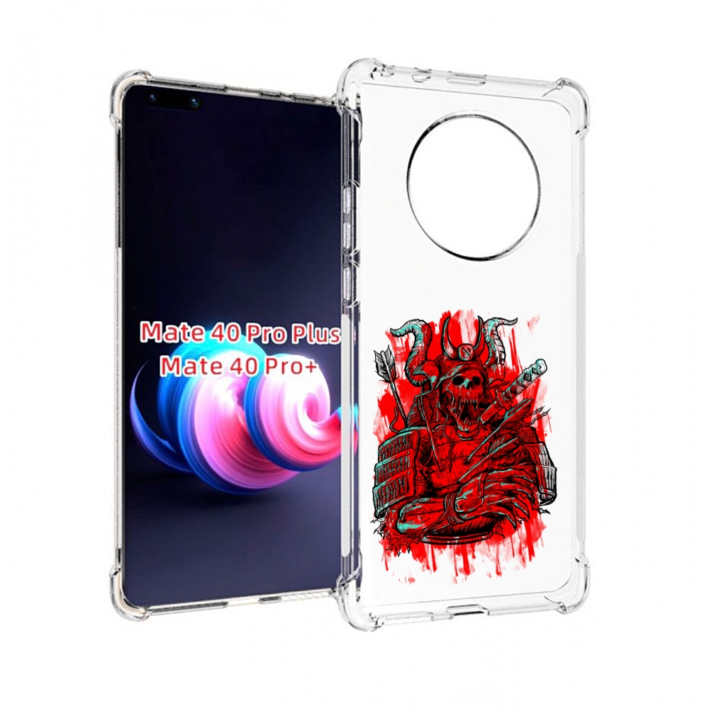 

Чехол MyPads красный скелет воин для Huawei Mate 40 Pro+ Plus, Прозрачный, Tocco