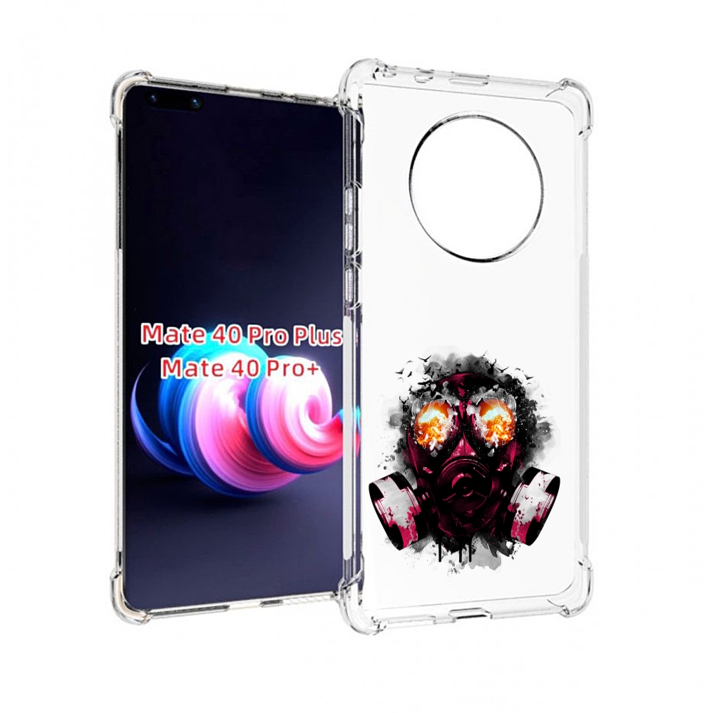 

Чехол MyPads красный противогаз для Huawei Mate 40 Pro+ Plus, Прозрачный, Tocco