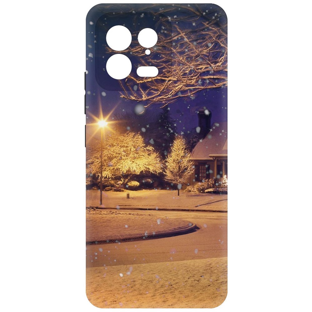 

Чехол-накладка Krutoff Soft Case Зимняя сказка для Xiaomi 13 черный