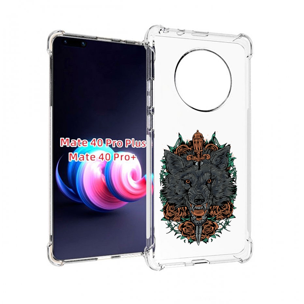

Чехол MyPads красивый злой волк для Huawei Mate 40 Pro+ Plus, Прозрачный, Tocco