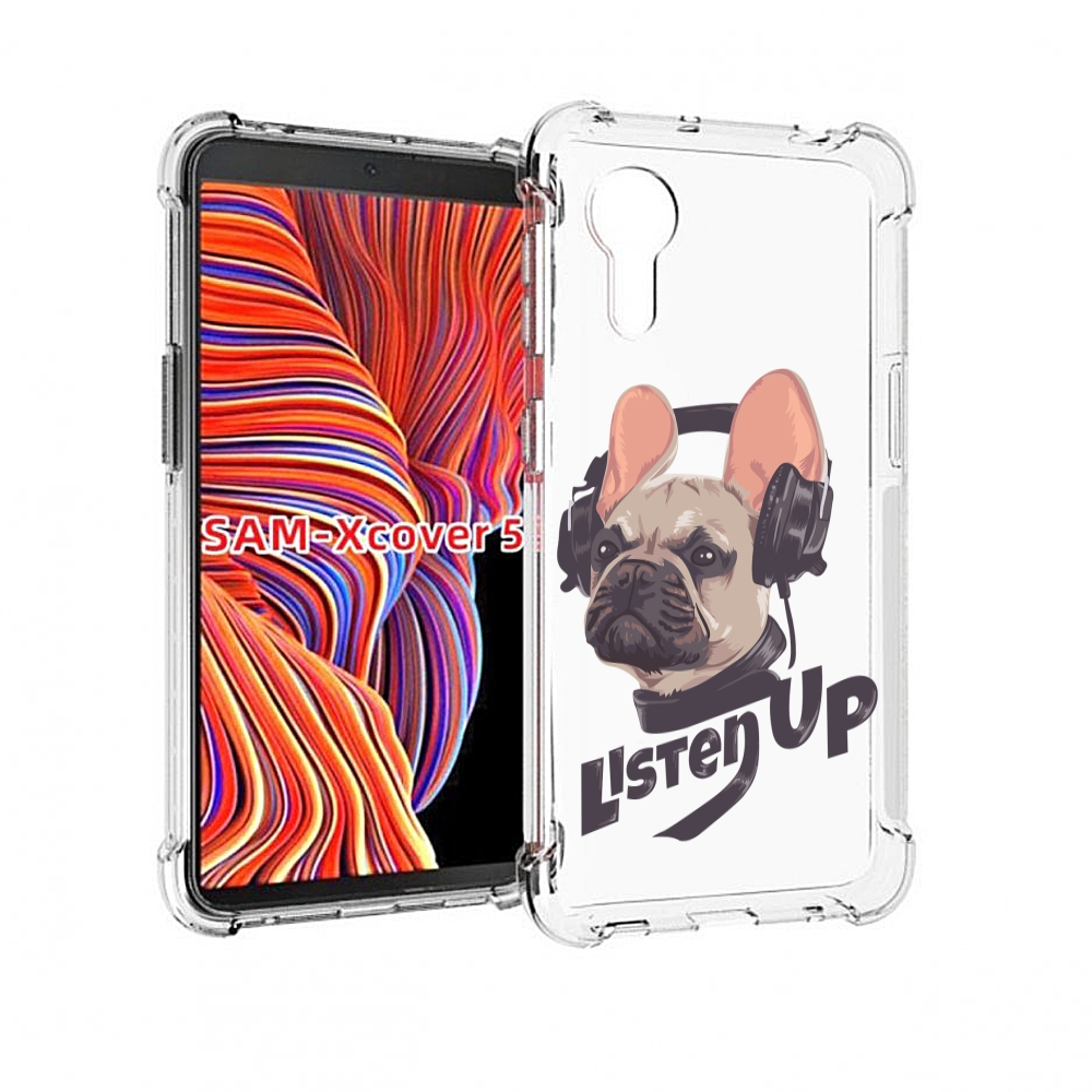 

Чехол MyPads бульдог-слушает-музыку для Samsung Galaxy Xcover 5, Прозрачный, Tocco