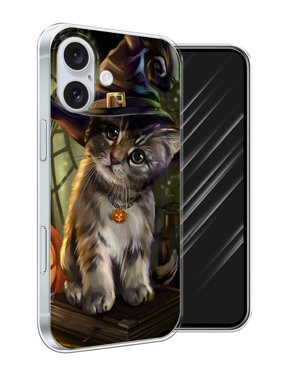 

Чехол Awog на Apple iPhone 16 Plus "Кот на Хэллоуин", Зеленый;серый, 16150-1