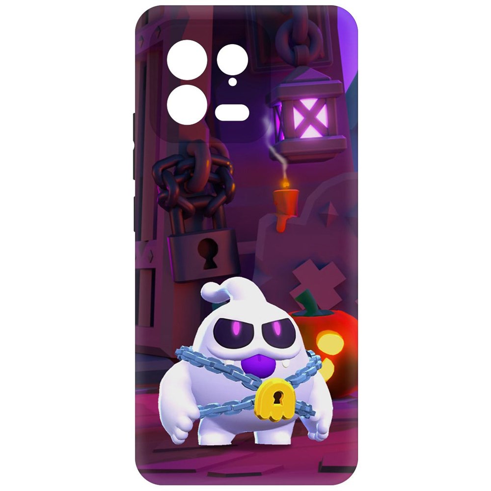 

Чехол-накладка Krutoff Soft Case Brawl Stars - Призрак Скуик для Xiaomi 13 черный
