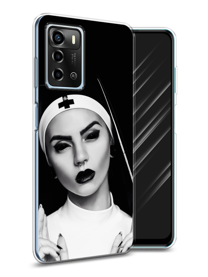

Чехол Awog на ZTE Blade V40 Vita / ЗТЕ Блэйд V40 Vita "Черная монашка", Разноцветный, 135650-9